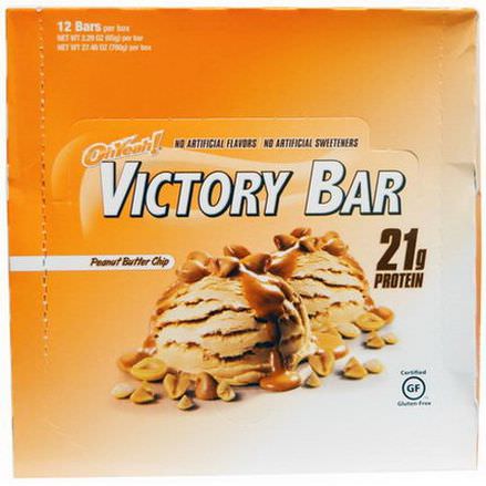 Oh Yeah, Victory Bar, Peanut Butter Chip, 12 Bars 65g Each