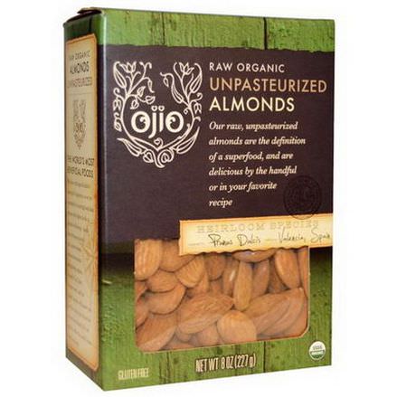 Ojio, Raw Organic Unpasteurized Almonds 227g