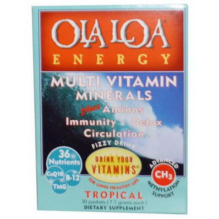 Ola Loa, Energy, Multi Vitamin Minerals, Tropical, 30 Packets 7.1g Each