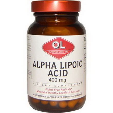 Olympian Labs Inc. Alpha Lipoic Acid, 400mg, 60 Veggie Caps