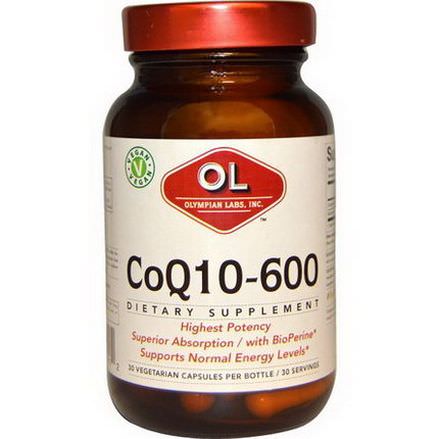 Olympian Labs Inc. CoQ10-600, 30 Veggie Caps
