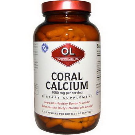 Olympian Labs Inc. Coral Calcium, 1000mg, 270 Capsules