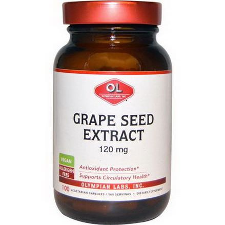 Olympian Labs Inc. Grape Seed Extract, 120mg, 100 Veggie Caps