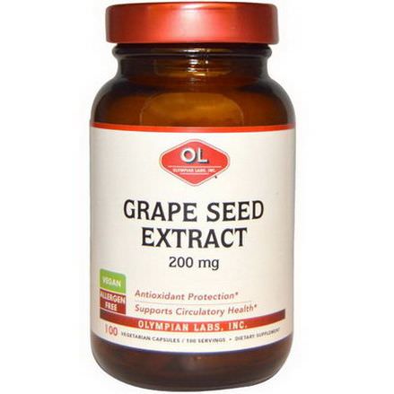 Olympian Labs Inc. Grape Seed Extract, 200mg, 100 Veggie Caps