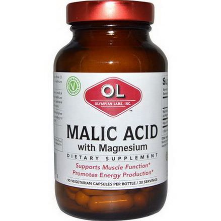 Olympian Labs Inc. Malic Acid, with Magnesium, 90 Veggie Caps