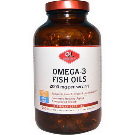 Olympian Labs Inc. Omega-3 Fish Oils, 2000mg, 240 Softgels