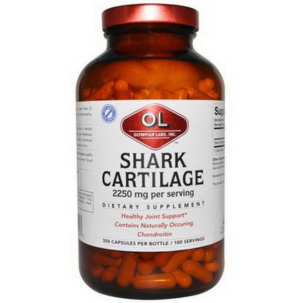 Olympian Labs Inc. Shark Cartilage, 2250mg, 300 Capsules