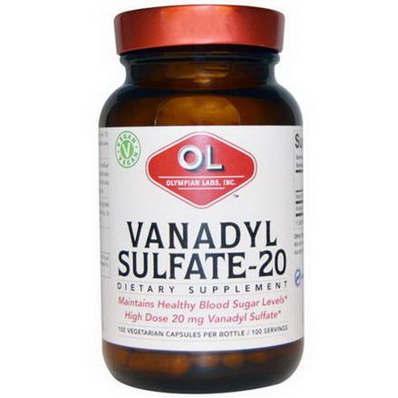 Olympian Labs Inc. Vanadyl Sulfate-20, 100 Veggie Caps