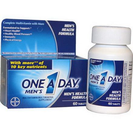 One-A-Day, One A Day Men's, Men's Health Formula, Multivitamin/Multimineral, 60 Tablets