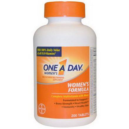 One-A-Day, Women's Formula, Multivitamin/Multimineral Supplement, 200 Tablets