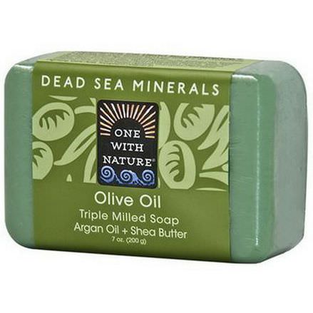 One with Nature, Olive Oil, Triple Milled Soap Bar 200g