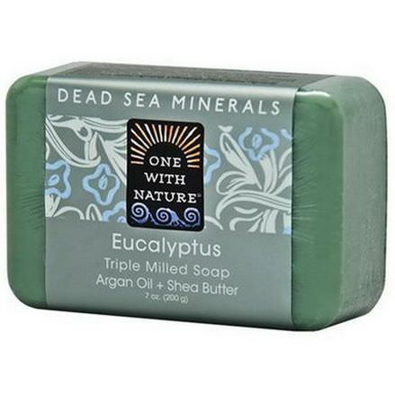 One with Nature, Triple Milled Soap Bar, Eucalyptus 200g
