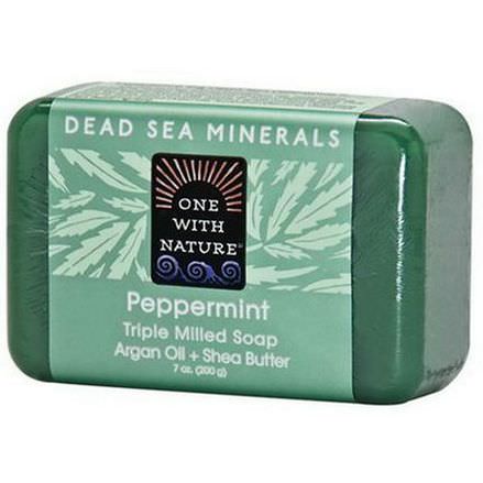One with Nature, Triple Milled Soap, Peppermint 200g