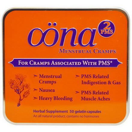 Oona, Menstrual Cramps, PMS2, 50 Gelatin Capsules