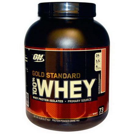 Optimum Nutrition, Gold Standard, 100% Whey, Delicious Strawberry 2.27 kg