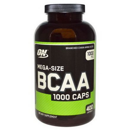 Optimum Nutrition, BCAA 1000 Caps, Mega-Size, 1000mg, 400 Capsules