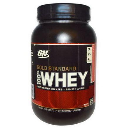 Optimum Nutrition, Gold Standard 100% Whey, Delicious Strawberry 909g
