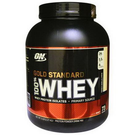 Optimum Nutrition, Gold Standard, 100% Whey Protein, French Vanilla Creme 2.27 kg