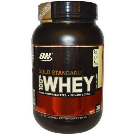 Optimum Nutrition, Gold Standard, 100% Whey, Vanilla Ice Cream 909g