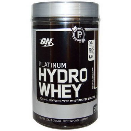 Optimum Nutrition, Platinum HydroWhey, Turbo Chocolate 795g
