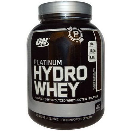 Optimum Nutrition, Platinum Hydrowhey, Turbo Chocolate 1.59 kg