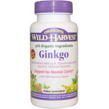 Oregon's Wild Harvest, Ginkgo, 90 Non-GMO Veggie Caps