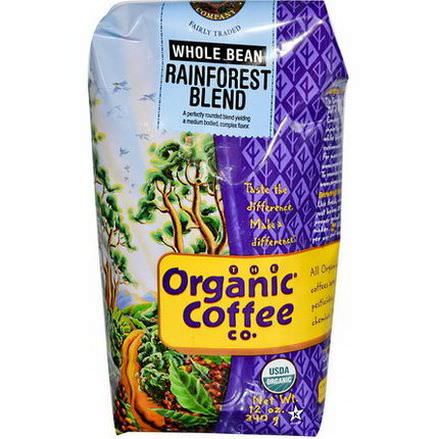 Organic Coffee Co. Rainforest Blend, Whole Bean Coffee 340g