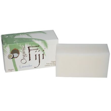 Organic Fiji, Organic Coconut Oil Soap, Lavender, 7 oz 198g