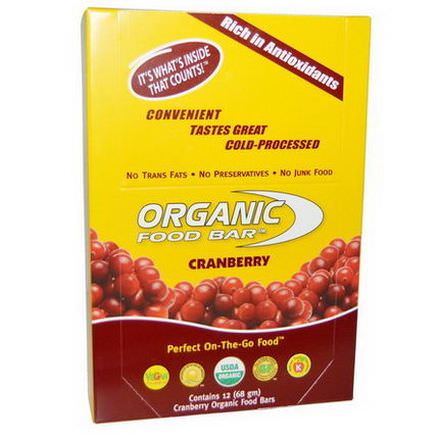 Organic Food Bar, Cranberry 68g Each