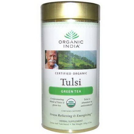 Organic India, Loose Leaf Tulsi Blend, Green Tea 100g