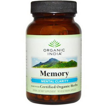 Organic India, Memory, Mental Clarity, 90 Veggie Caps
