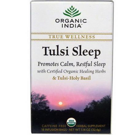 Organic India, Tulsi Sleep Tea, Caffeine Free, 18 Infusion Bags 32.4g
