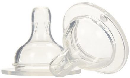 Organic Kidz, Peristaltic Silicone Vented Baby Bottle Nipples, Wide Mouth, 2 Nipples