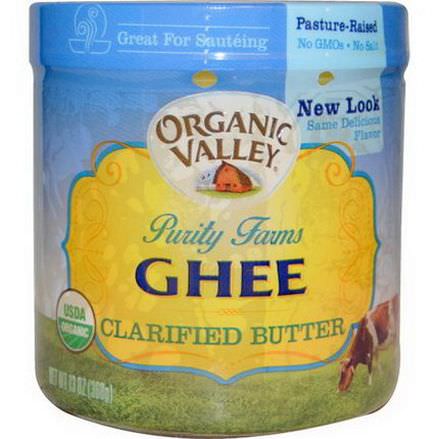 Organic Valley Purity Farms, Organic, Ghee, Clarified Butter 368g