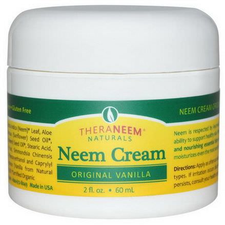 Organix South, TheraNeem Naturals, Neem Cream, Original Vanilla 60ml