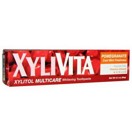 Organix South, XyliVita, Xylitol Multicare Whitening Toothpaste, Pomegranate 96g