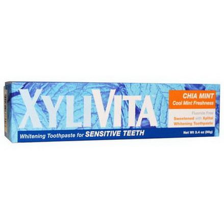 Organix South, XylitVita, Whitening Toothpaste for Sensitive Teeth, Chia Mint 96g