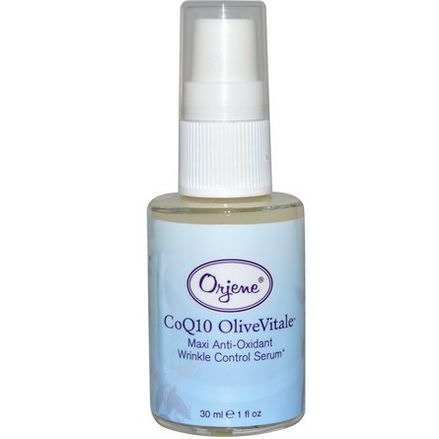 Orjene Organics, CoQ10 OliveVitale, Maxi Anti-Oxidant Wrinkle Control Serum 30ml