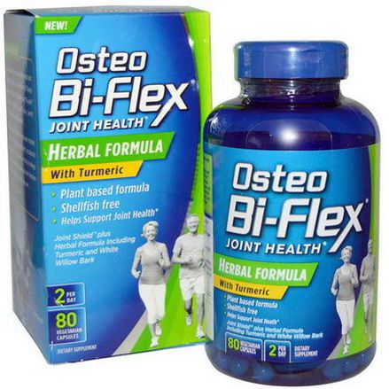 Osteo Bi-Flex, Joint Health, Herbal Formula with Turmeric, 80 Veggie Caps