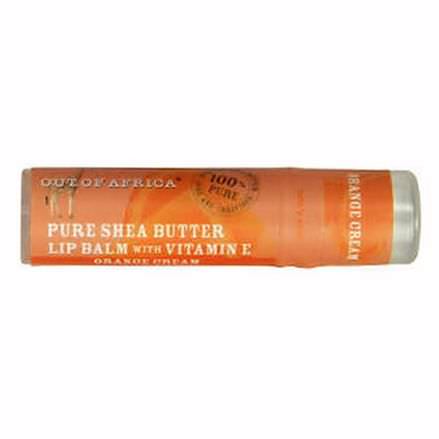 Out of Africa, 100% Pure&Unrefined Shea Butter Lip Balm with Vitamin E, Orange Cream 7.0gm