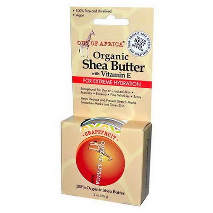 Out of Africa, 100% Pure and Unrefined Shea Butter with Vitamin E, Grapefruit 56g