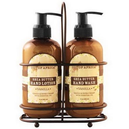 Out of Africa, Hand Caddy, Hand Wash&Lotion Set, Vanilla, 2 Piece Set 230ml Each