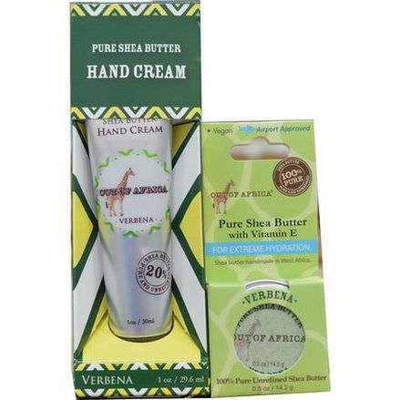 Out of Africa, Hand Cream, Pure Shea Butter and Hand Cream, Verbena 14.2g 30ml