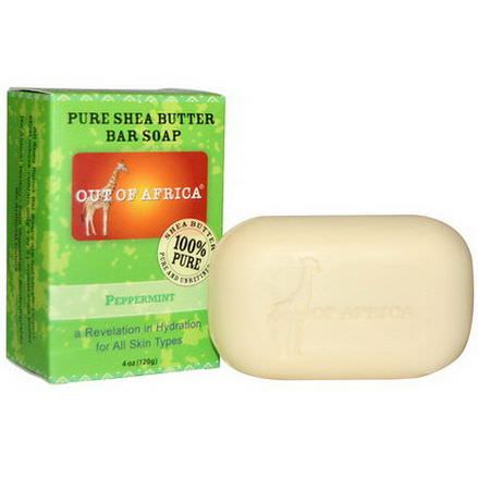 Out of Africa, Pure Shea Butter Bar Soap, Peppermint 120g