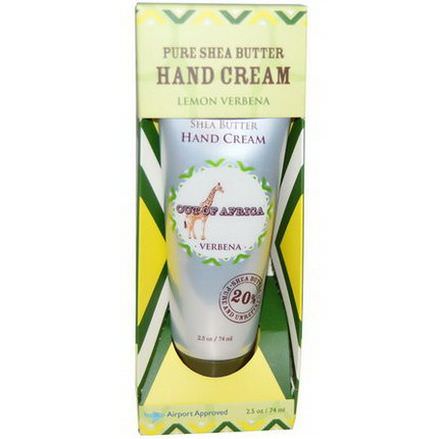 Out of Africa, Pure Shea Butter Hand Cream, Lemon Verbena 74ml