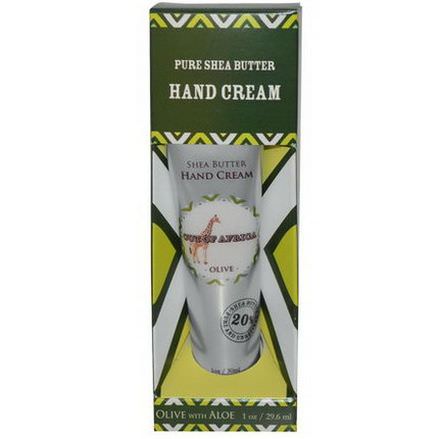 Out of Africa, Pure Shea Butter, Hand Cream, Olive with Aloe 29.6ml