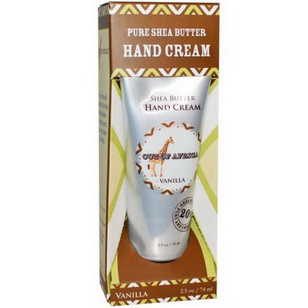Out of Africa, Pure Shea Butter, Hand Cream, Vanilla 74ml