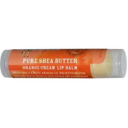 Out of Africa, Pure Shea Butter Lip Balm with Vitamin E, Orange Cream 4g