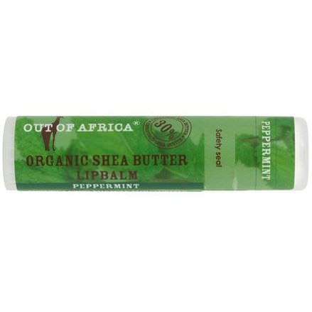 Out of Africa, Pure Shea Butter Lip Balm, with Vitamin E, Peppermint 7.0g