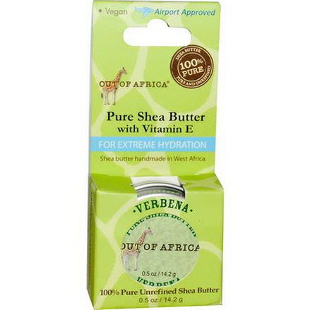 Out of Africa, Pure Shea Butter with Vitamin E, For Extreme Hydration, Verbena 14.2g